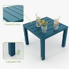 homfan 3-Piece Outdoor Bistro Set - Modern Steel Patio Furniture with 2 Stackable Chairs & 1 Table for Garden, Balcony, Poolside - 3 of 4
