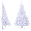 vidaXL Artificial Half Christmas Tree White PVC, Steel 59.1 in high - White 5 x 3 ft - 4 of 4