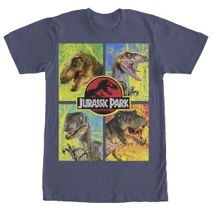 Men's Jurassic Park T. Rex and Velociraptor T-Shirt - 1 of 4