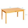 ECR4Kids Rectangular Hardwood Table with 24in Legs and Four 14in Chairs, Kids Furniture - 2 of 4