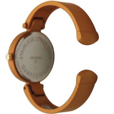 OLIVIA PRATT SOLID COLORS AND RHINESTONE DETAILS BANGLE WATCH