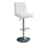NicBex Set of 2 Bar Stools for Kitchen Island,Adjustable Counter Height Bar Stools with Faux Leather,Bar Chairs for Dining Rooms,Kitchens,White - 2 of 4