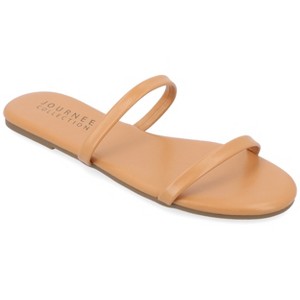 Journee Collection Womens Adyrae Slide Flat Sandals - 1 of 4