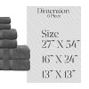 Home Weavers Elegance Essentials 550GSM 100% Cotton Zero Twist Super Absorbent Bath Towel Set - 2 of 4