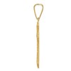 Black Bow Jewelry 14k Yellow Gold Diamond-Cut Budded Cross Pendant - 2 of 4