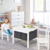 Costway 2-in-1 Kids Activity Table & 2 Chairs Set w/Storage Building Block Table - 4 of 4