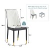 CAVINAS 4-Piece Modern PU Leather Dining Chairs, Kitchen Side Chair with PU Material High Back Seat and Sturdy White Leg - 3 of 4