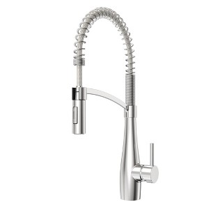 Commercial Kitchen Faucet with Sprayer, Single Handle Pull Down Kitchen Faucet, Single Hole Stainless Steel Kitchen Faucet - 1 of 4