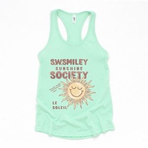 S.W.Smiley Sunshine Society - Women's Graphic Racerback Tank Top - 1 of 3