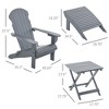 TiramisuBest Folding Chair,All-Weather Outdoor Chair with Armrests, Ergonomic Stackable Lounge Chair, Dark Green, 380 lbs Capacity - 3 of 4