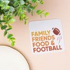 Big Dot of Happiness 25 Ct Family Friends Food and Football Drink Coasters, 4-Inch Disposable Square Paper Coasters for Friendsgiving Thanksgiving - 2 of 4