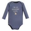 Hudson Baby Infant Boy Cotton Long-Sleeve Bodysuits, Boy Dogs 7-Pack - image 3 of 4