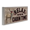 Stupell Industries Cabin Time Phrase with Deer, 30" x 13" - 3 of 4