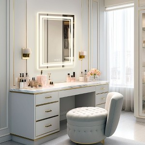 DOMETOUR LED Bathroom Mirror 32x24, Front/Backlight, Defog, HD, Wall Mounted, 3 Colors Dimmable, CRI90+, Memory, Plug-in/Hardwire - 1 of 4