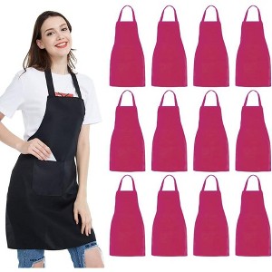 The Workhorse Apron: 12-Pack Black Bib Aprons with Pockets - Durable, Machine-Washable for Kitchen, Crafting, BBQ & Studio - 1 of 4
