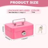 Unique Bargains Mini Safe Box with Metal Key Lock for Cash Watches - 2 of 4
