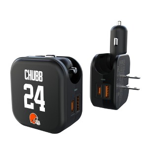 NFL Cleveland Browns Players Game Tactic 18-Watt 2 in 1 USB A/C Charger - 1 of 3