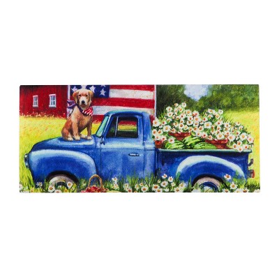 Evergreen Flag Patriotic Pup Sassafras Switch Mat