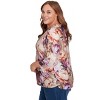 Textured Floral Ruched Sides Top - 4 of 4