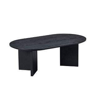 OUTSUPPLY Coffee Table, Modern MDF Pedestal Table for Small Spaces, Apartment Living Room & Bedroom, Easy Assembly - 1 of 4