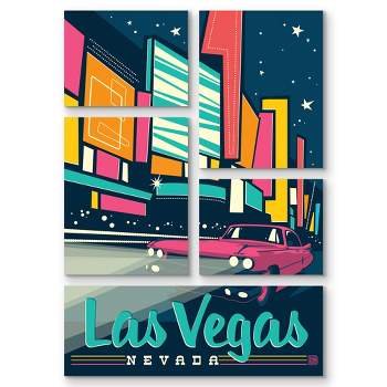 Americanflat Las Vegas 5 Piece Grid Wall Art Room Decor Set - Poster