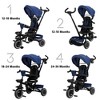 Kinder King 8 in 1 Kids Baby Stroller Tricycle Folding Toddler Trike w/Adjustable Push Handle - 4 of 4