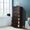 HDZNVF 6 Drawers Chest Dresser Clothes Storage Bedroom Furniture Cabinet,Brown - 4 of 4