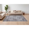 Gray and Ivory Oriental Power Loom Worn Faded Washable Area Rug - 2 of 4