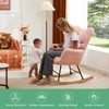 Aukfa Teddy Upholstered Glider Rocking Chair Ergonomic Nursery & Living Room Recliner with Sturdy Wood & Steel Frame - 4 of 4