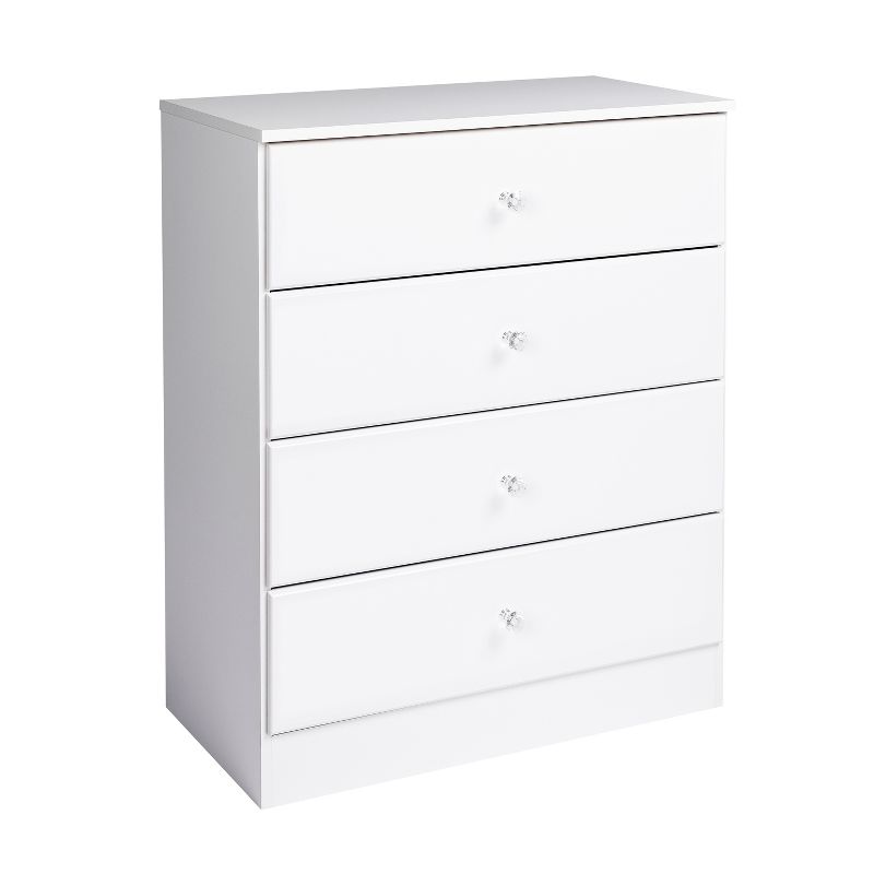 Astrid 4 Drawer Dresser with Crystal Knobs White - Prepac, 3 of 11