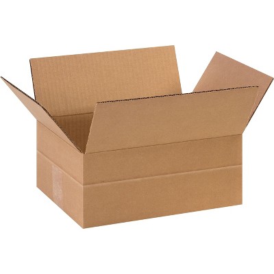 The Packaging Wholesalers 11.75" x 8.75" x 4.75" Multi-Depth Shipping Boxes Brown 25/Bundle