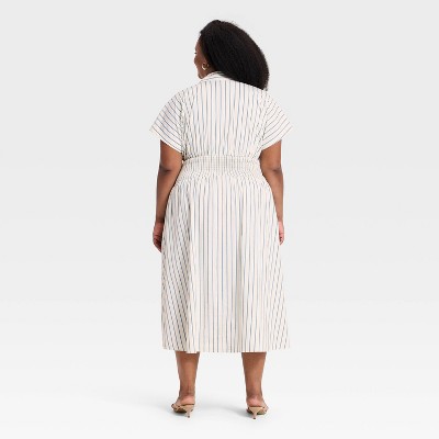Women’s Plus Dolman Short Sleeve Maxi Shirtdress – Ava & Viv