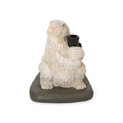 Maggift Animal Umbrella Base, tu Pattern Umbrella Base with Adapter, Cute Design, Suitable for Patio, Yard, Poolside, White, 13.5" * 13.5" * 16"