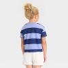 Grayson Mini Toddler Girls' LA Bear Short Sleeve T-Shirt - Blue - 3 of 4