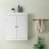 Slone 2 Door Shuttered Wall Cabinet - White - Elegant Home Fashion - 2 of 4