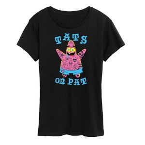 Women's - SpongeBob SquarePants - Tats On Pat Short Sleeve Graphic T-Shirt - 1 of 4