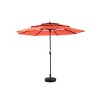 10FT Outdoor Aluminium 3 Tier Polyester Auto Tilt Umbrella,Patio Umbrella With 8 Steel Ribs,Pool Deck Umbrella,Base Not Included-Coolbibila - 2 of 4