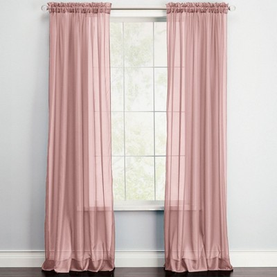BrylaneHome BH Studio Sheer Voile Rod-Pocket Panel Pair