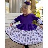The Pink Picket Fence Twirl Dress Set of 2 – Soft Cotton Dresses in Pink Floral & Purple Hippo – Sensory-Friendly - 4 of 4
