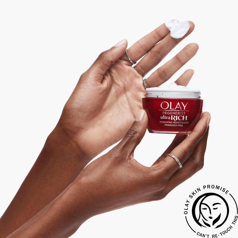 Olay Regenerist Ultra Rich Face Moisturizer for Dry Skin Fragrance-Free - 1.7oz, 5 of 10