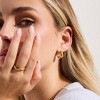 EVRY JEWELS WATERPROOF Gold or Silver Plated Stainless Steel Teardrop Small Curve Hoop Earrings - 2 of 4