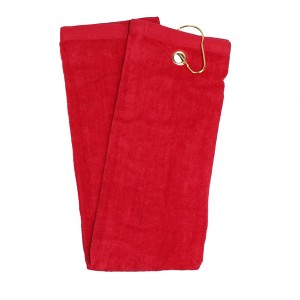 Player Supreme Cotton Golf Towel 16" x 24" - Red - 1 of 1