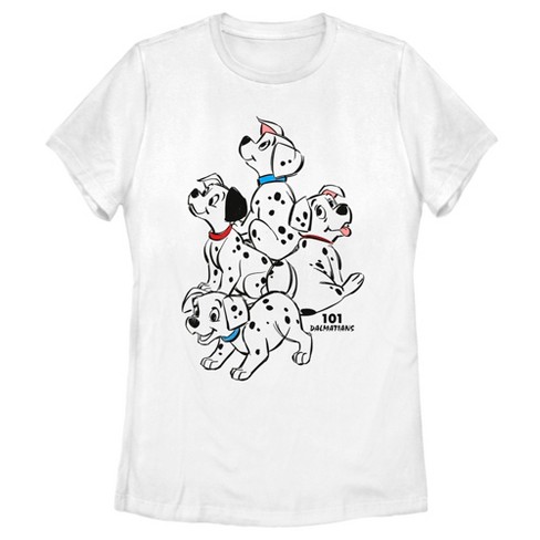 Dalmatians X : - One T-shirt One - Women\'s Love Target White Hundred Puppy Large And