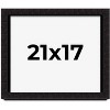 PosterPalooza | Modern Shadow Box 1" Depth Black Picture Frame - UV Acrylic, Backing Board, Hanging Hardware - 2 of 4