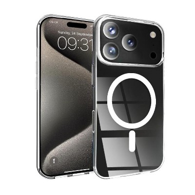 Entronix [Magnetic] Case Compatible with iPhone 17 Pro Max - [Hard Back] Slim Clear