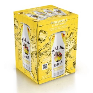 Malibu Splash Pineapple Cocktail - 4pk/12 fl oz Cans - 1 of 2