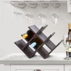 Kamenstein Butterfly Countertop Free-Standing Wooden Wine Rack, Dark Brown, 8-Bottle - 2 of 4