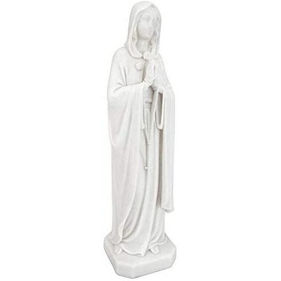 Design Toscano Blessed Virgin Mary Bonded Marble Resin Statue - Large, White