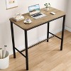 Infurnic Desks, Rectangular Dining Desk with four Sturdy Tables Legs, Modern Table for Kitchen or Living Room, Brown, 23.6"*47.2"*41.3" - 2 of 4