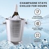 Sol Living Stainless Steel Double Wall Champagne Bucket Wine & Champagne Holder - 4 of 4